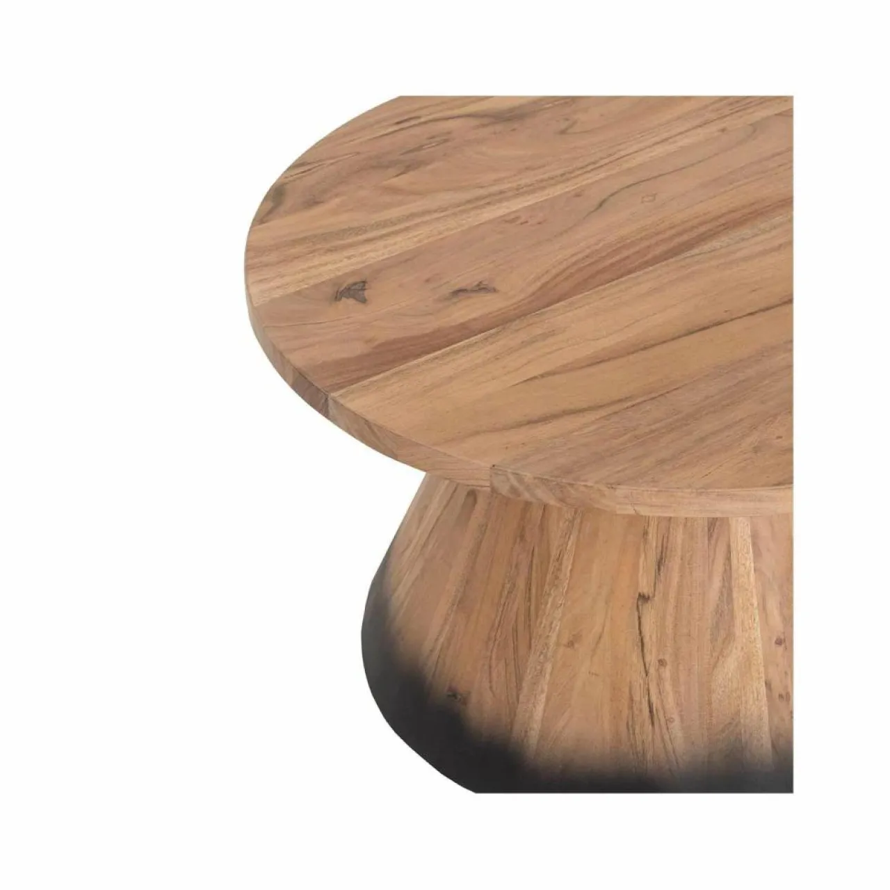 Table basse ronde bois 80 cm Acacia Dimona Naturel - 80x80x45 cm
