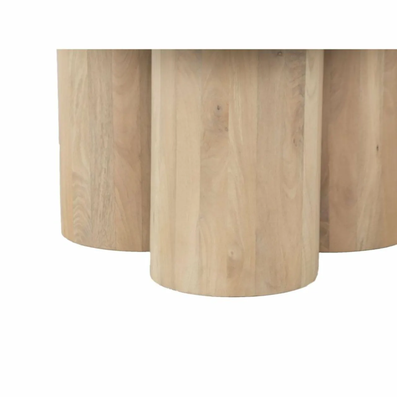 Table basse ronde Mango Barloo Beige - 89x89x43 cm