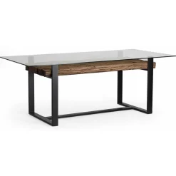Table bois recyclé bois recyclé sufa marron - 200x100x76 cm