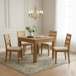 Table carrée 70x70 à rallonges Marron - 70x70x78 cm