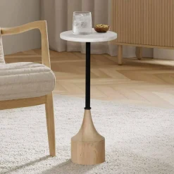 Table d'appoint pour canapé Mango Madsoni Naturel - 24x24x56 cm