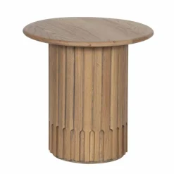 Table d'appoint ronde pour canapé Chêne Dalta Marron - 56x56x56 cm