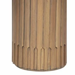 Table d'appoint ronde pour canapé Chêne Dalta Marron - 56x56x56 cm