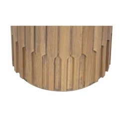 Table d'appoint ronde pour canapé Chêne Dalta Marron - 56x56x56 cm