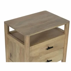 Table de chevet 2T Mango Matan Beige - 57x40x57 cm