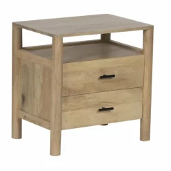Table de chevet 2T Mango Matan Beige - 57x40x57 cm