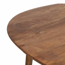 Table de repas losange en manguier massif marron - 136x132x75 cm