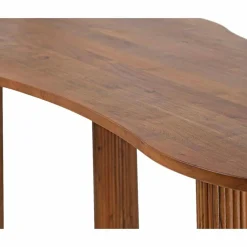 Table de repas ovale 3/4 pieds acacia arad marron - 200x90x76 cm