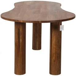 Table de repas ovale 3/4 pieds acacia arad marron - 200x90x76 cm