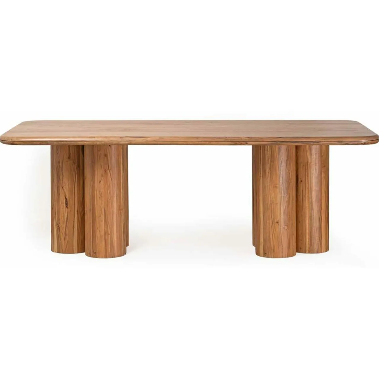 Table de repas rectangulaire acacia maglan marron - 220x100x76 cm
