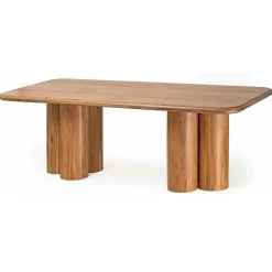 Table de repas rectangulaire acacia maglan marron - 220x100x76 cm