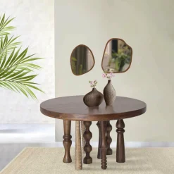 Table de repas ronde 140 cm Manguier Ramon Naturel - 140x140x76 cm
