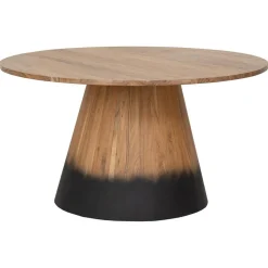 Table de repas ronde acacia dimona marron - D.140x76 cm