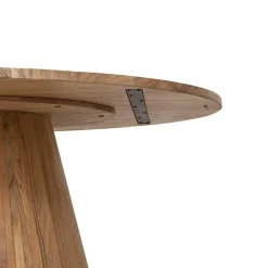 Table de repas ronde acacia dimona marron - D.140x76 cm