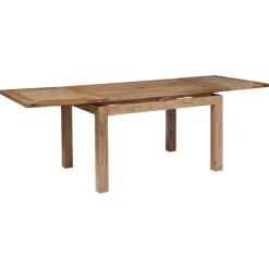 Table rectangulaire à rallonges acacia gordon marron - 130x90x78 cm