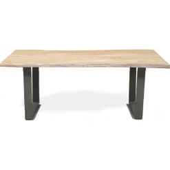 Table rectangulaire massif acacia forest brut - 160x90x76 cm