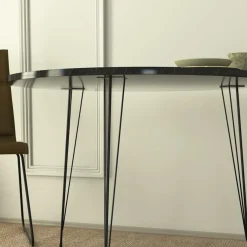 Table sandalf noir/blanc - 90x75x90 cm