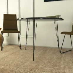 Table sandalf noir/blanc - 90x75x90 cm