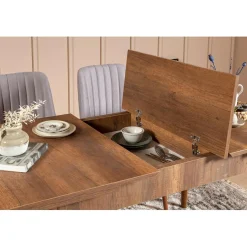 Table Vina 0701 noyer - 80x129x75cm