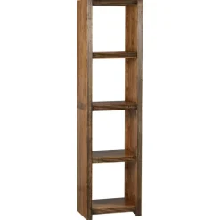 Étagère 5 cases acacia florence naturel/ebene - 50x35x235 cm