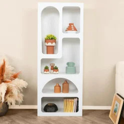 Étagère à livres Vénus blanche - 60x150x32 cm