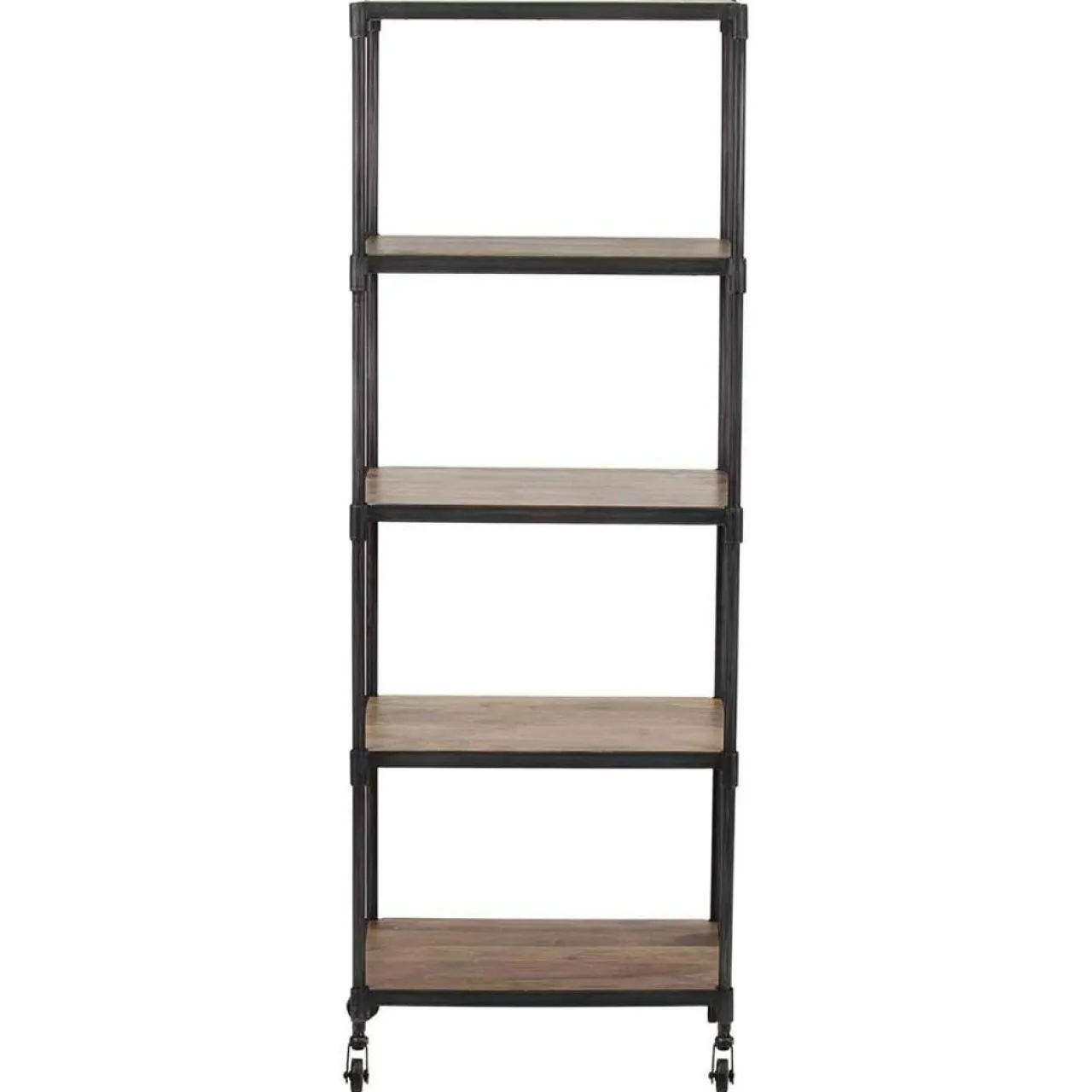 Étagère à roulettes manguier carnac marron - 57x42x162 cm