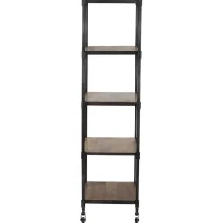 Étagère à roulettes manguier carnac marron - 57x42x162 cm