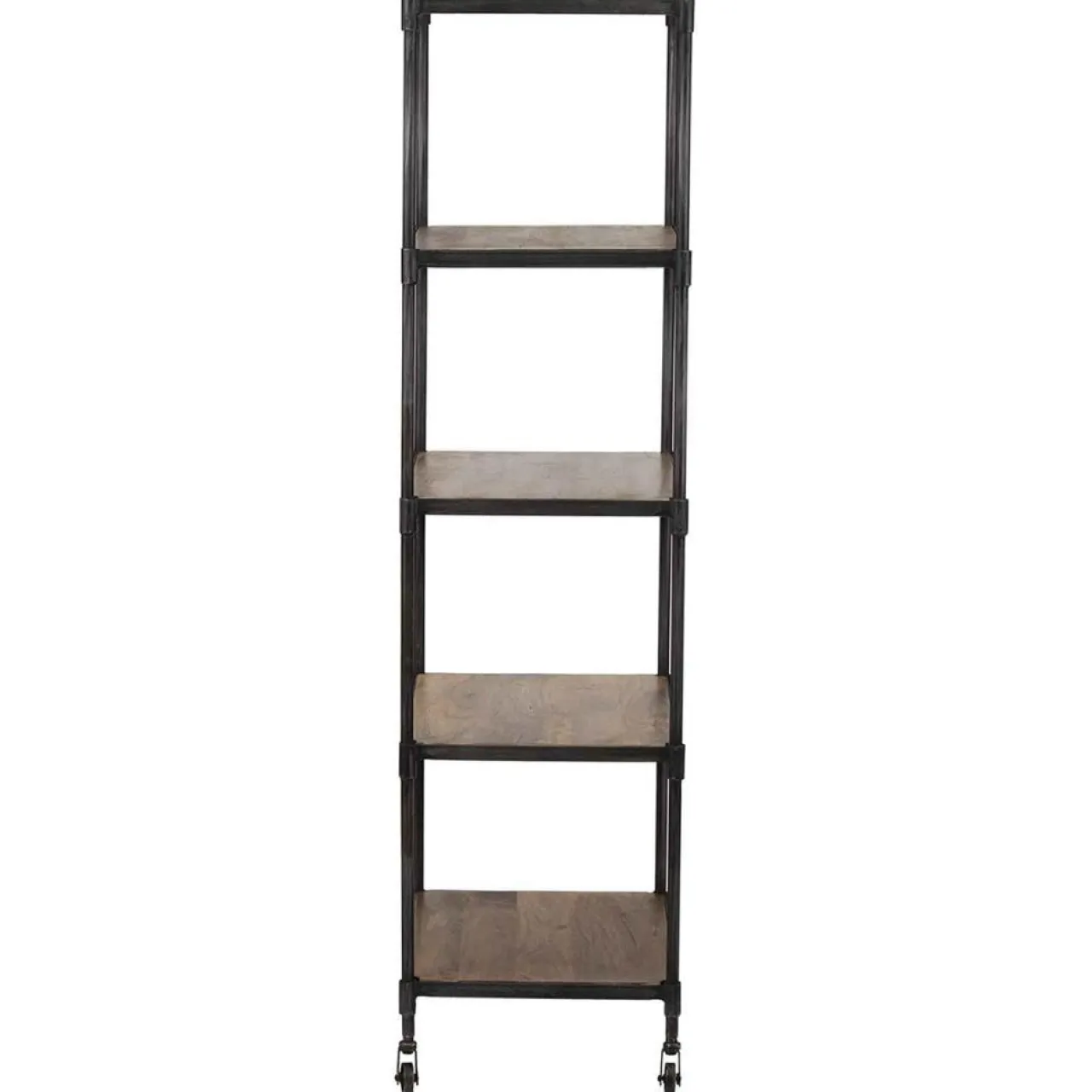 Étagère à roulettes manguier carnac marron - 57x42x162 cm