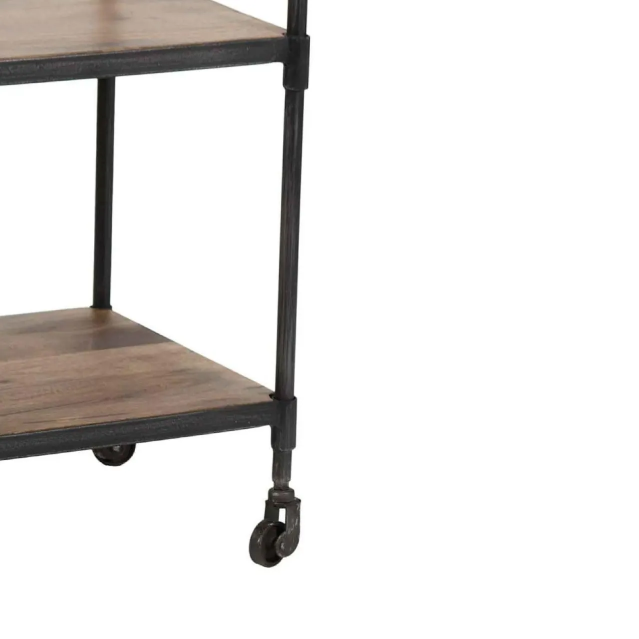 Étagère à roulettes manguier carnac marron - 57x42x162 cm