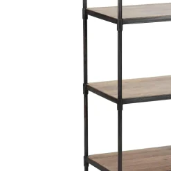 Étagère à roulettes manguier carnac marron - 57x42x162 cm