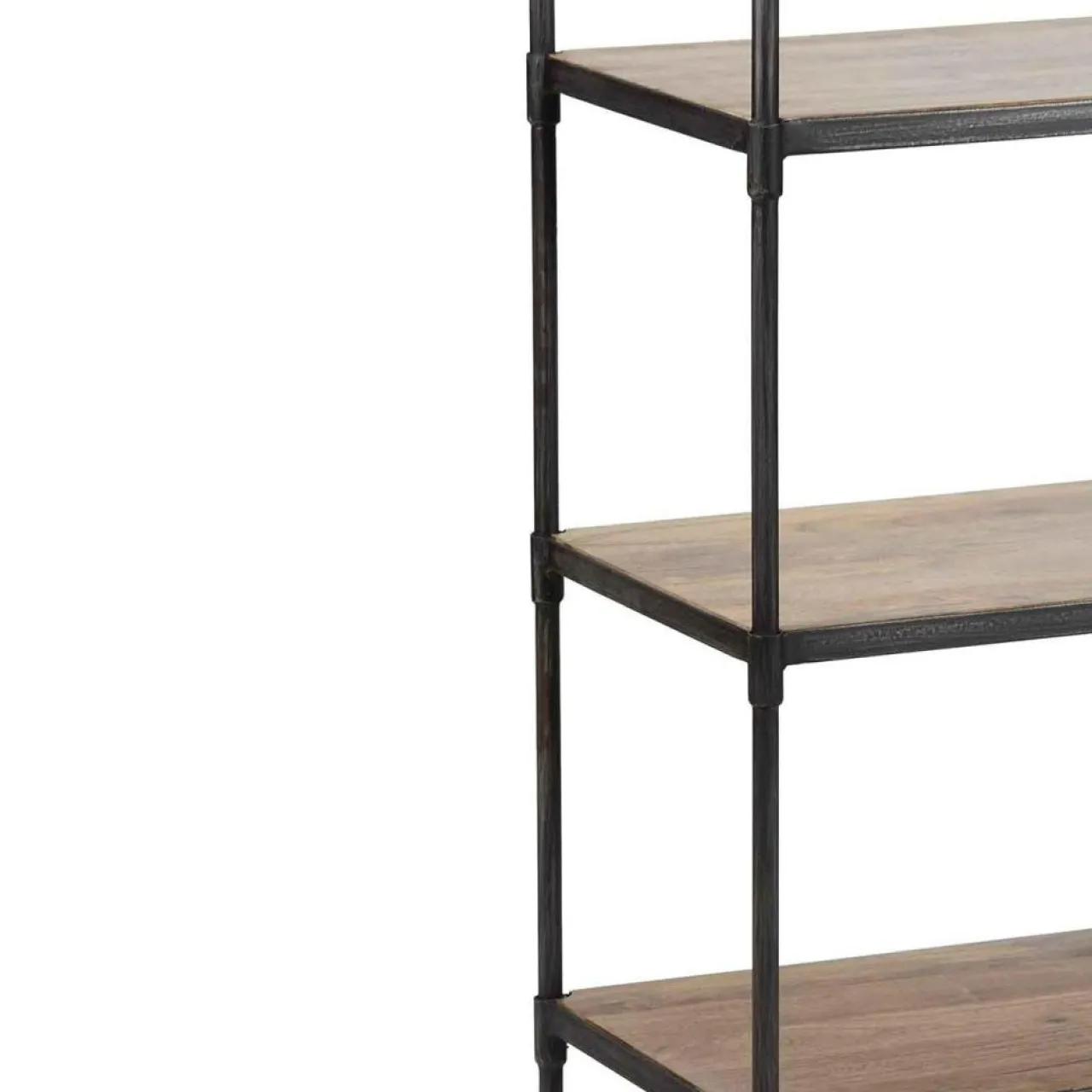 Étagère à roulettes manguier carnac marron - 57x42x162 cm