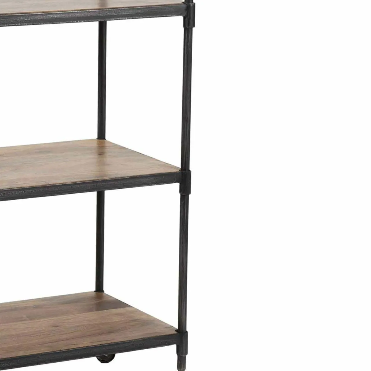 Étagère à roulettes manguier carnac marron - 57x42x162 cm