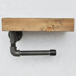 Étagère boruraf noyer/noir - 28x16x15 cm