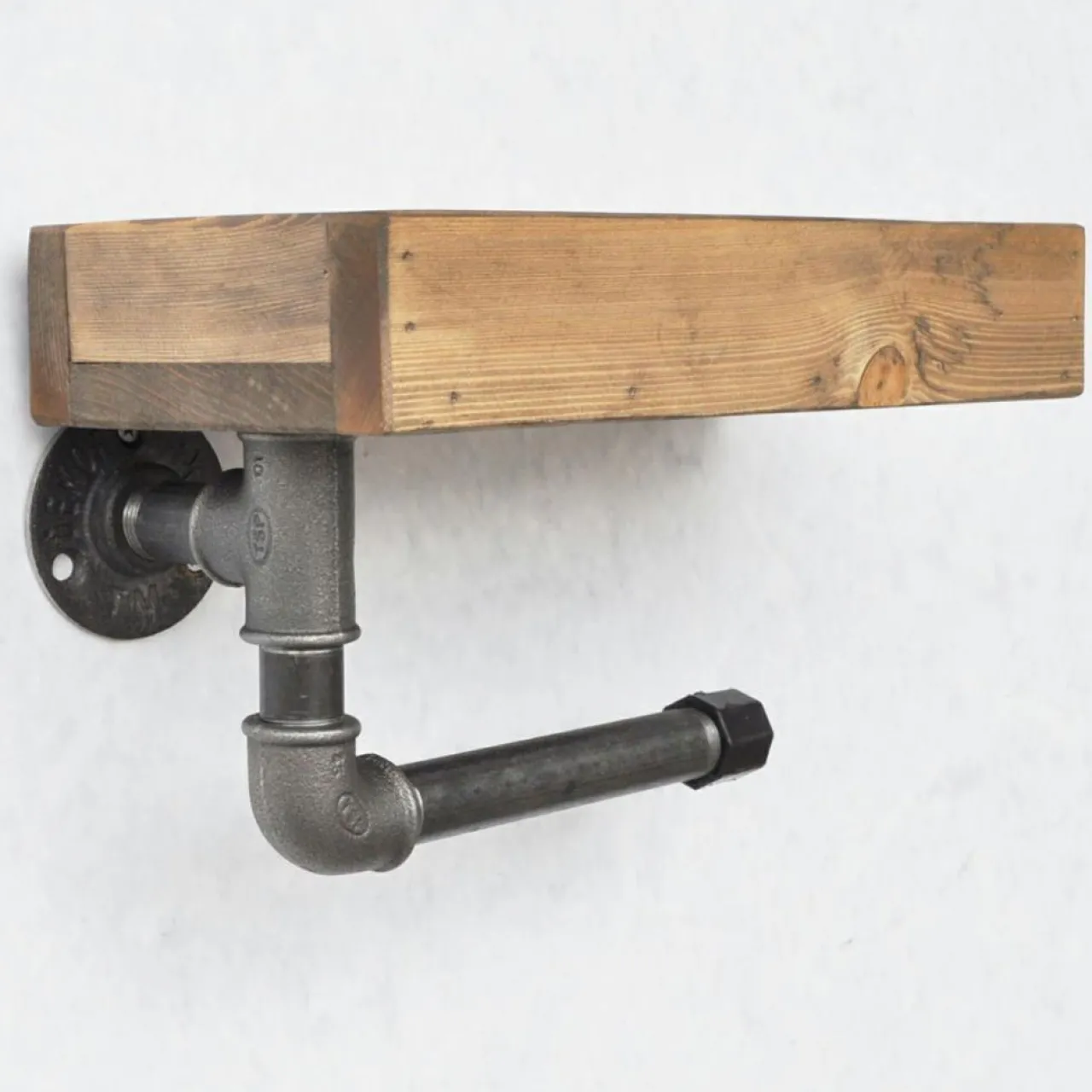 Étagère boruraf noyer/noir - 28x16x15 cm