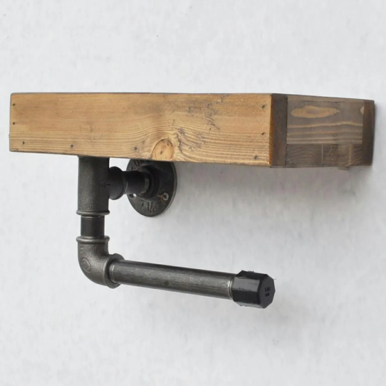 Étagère boruraf noyer/noir - 28x16x15 cm