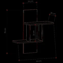 Étagère Mill blanche - 20x64x70 cm
