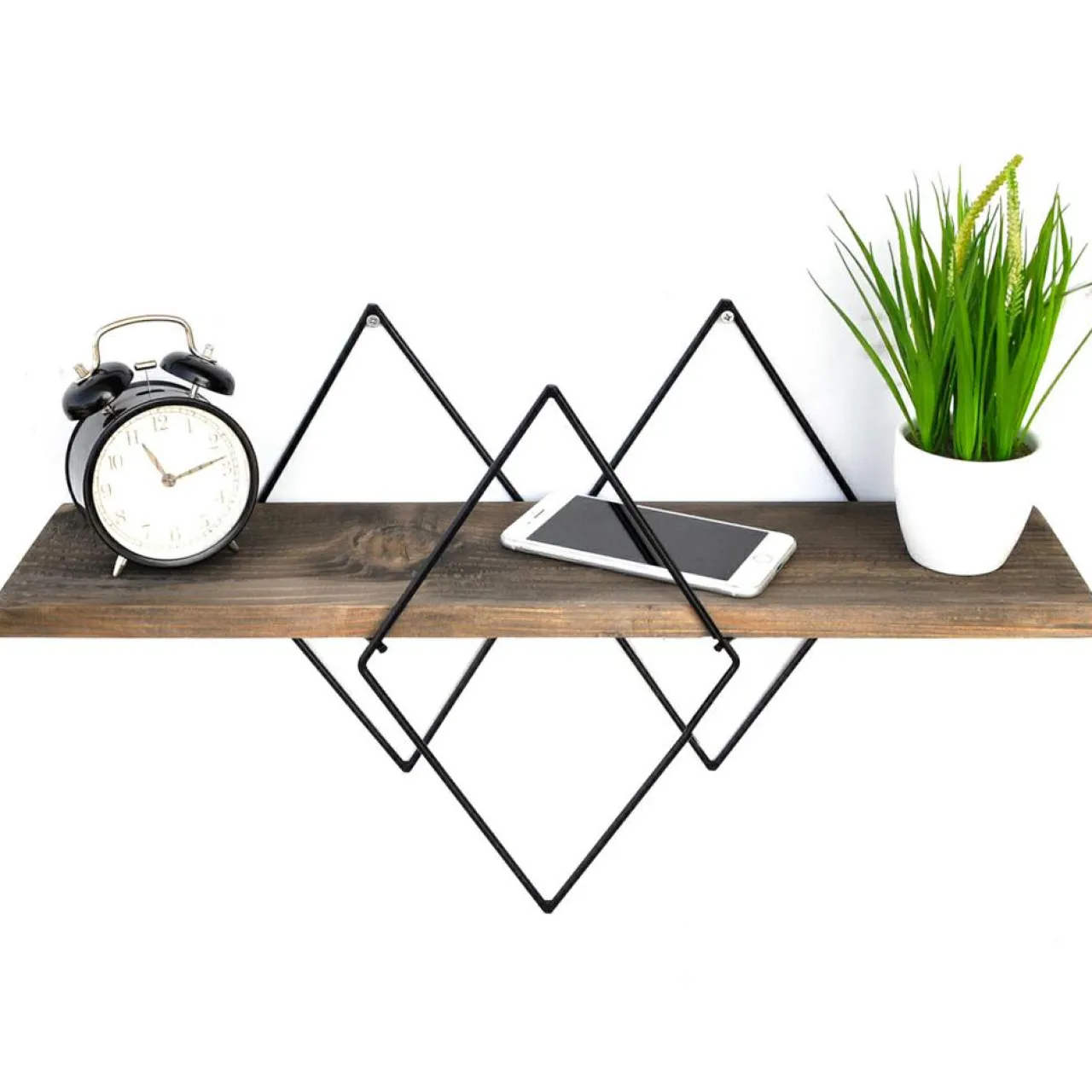Étagère murale noyer noir - 60x32x15 cm
