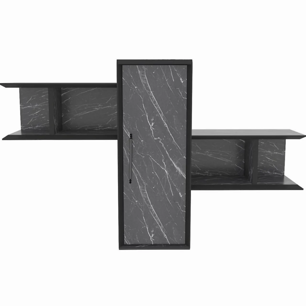 Étagère Olida-Bendire noire - 118.6x35x51.8 cm