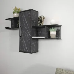 Étagère Olida-Bendire noire - 118.6x35x51.8 cm