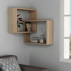 Étagère ring naturelle - 68x68x60 cm