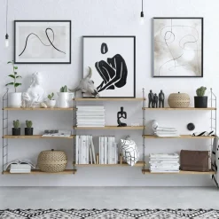 Étagères Laba chêne - 85x216x20 cm