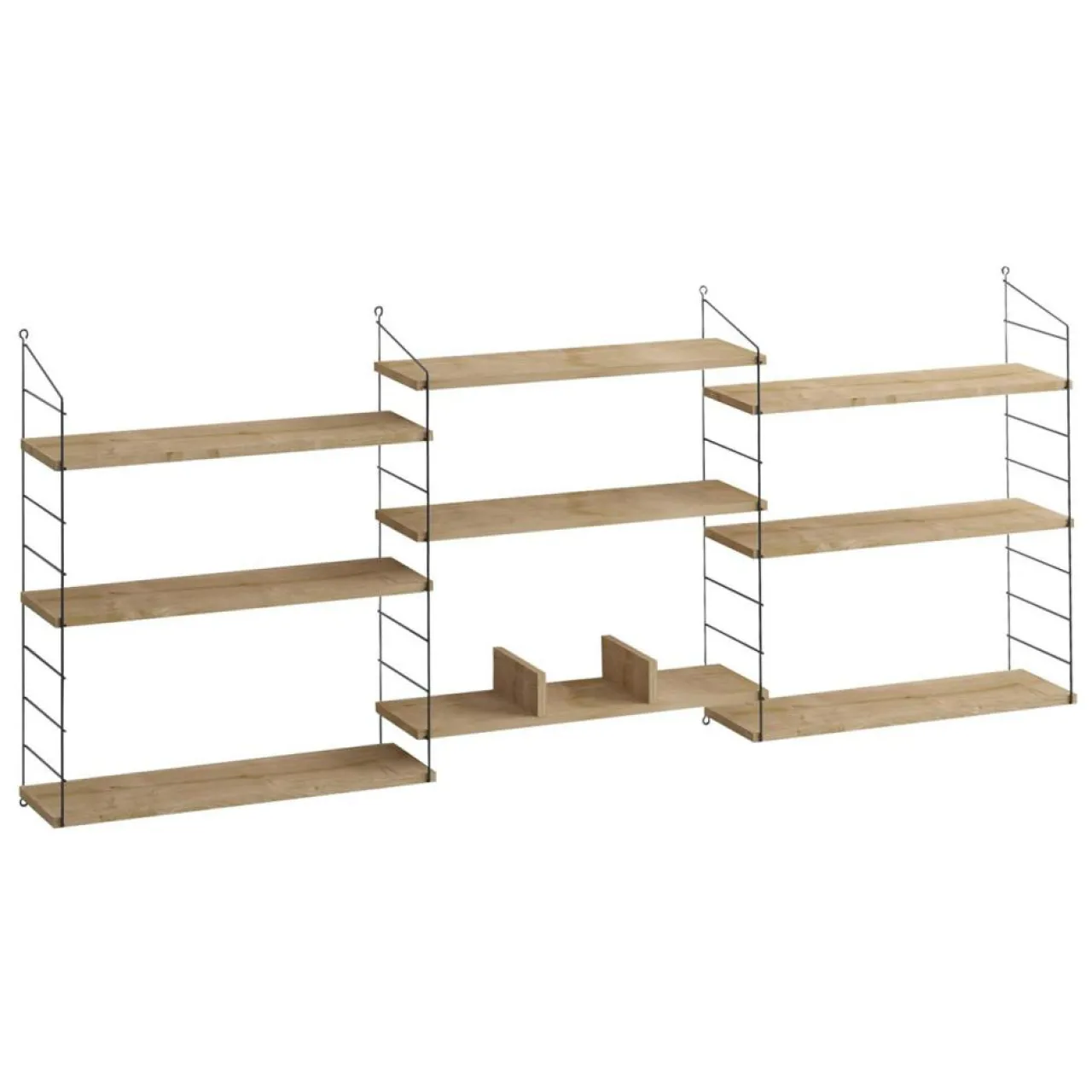 Étagères Laba chêne - 85x216x20 cm