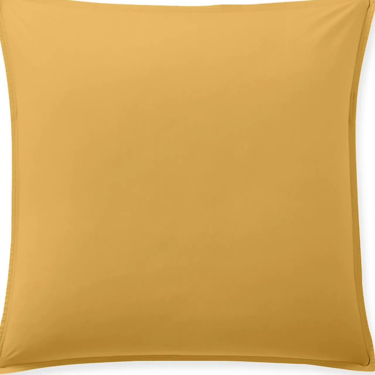 Taie D'oreiller 100% Percale de Coton jaune moutarde
