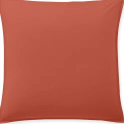 Taie D'oreiller 100% Percale de Coton terre de sienne
