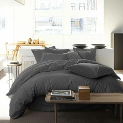 Taie D'oreiller 100% Percale de Coton gris magnet