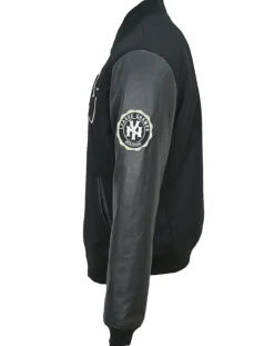 Teddy en Laine & Cuir Bron noir