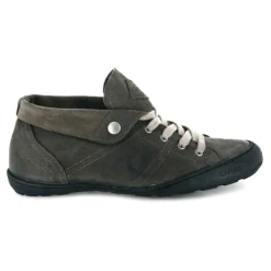 Tennis montantes en Velours de Cuir gris foncé