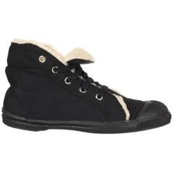 Tennis montantes Mid Fourrées lacets marine