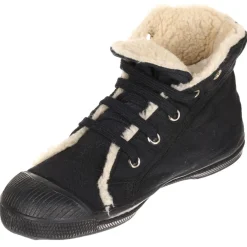 Tennis montantes Mid Fourrées lacets marine