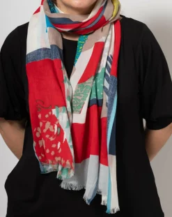 Étole en Coton Salsa rouge - 50x180 cm